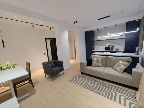 Living room, kitchen