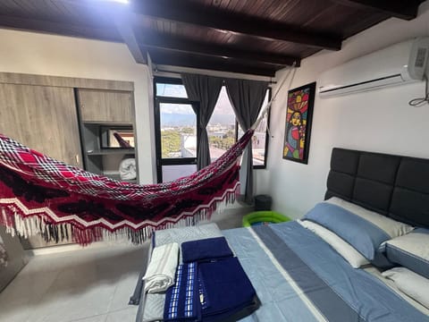 Bed, Photo of the whole room, Bedroom, air conditioner