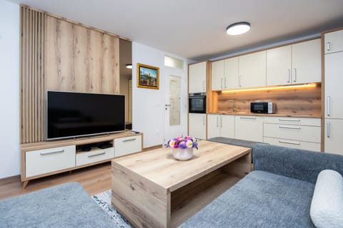 Communal lounge/ TV room, TV and multimedia, Kitchen or kitchenette, Living room, Seating area, minibar