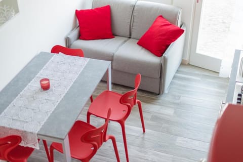 Bed, Living room, Dining area