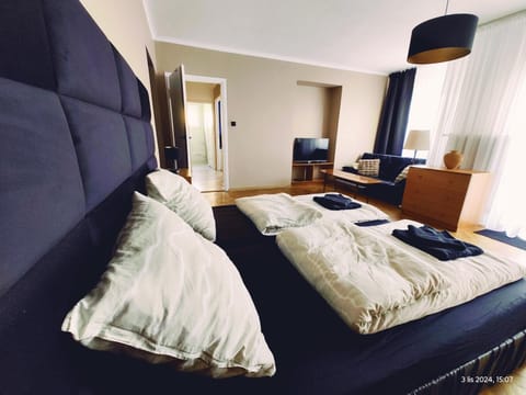 Bed, TV and multimedia, Photo of the whole room, Bedroom, towels