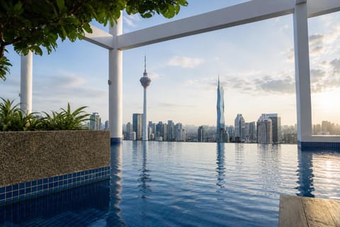 Property building, City view, Pool view, Swimming pool