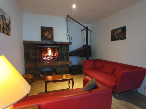 Living room, fireplace