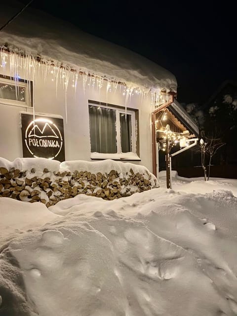 Property building, Night, Winter