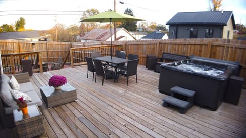 Patio, Seating area, Dining area