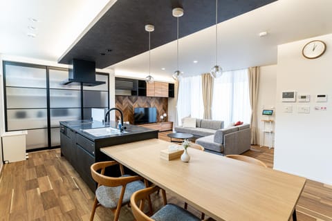 Kitchen or kitchenette, Living room, Dining area