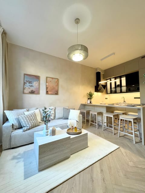 Kitchen or kitchenette, Living room, Seating area, kitchen