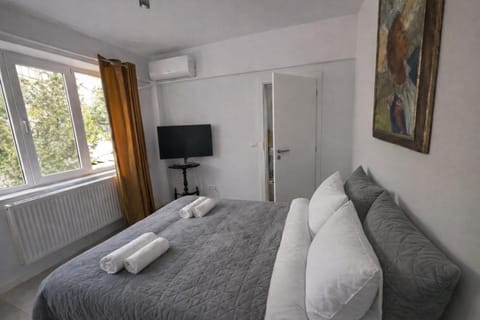 Bed, TV and multimedia, Photo of the whole room, Bedroom, internet, towels, air conditioner