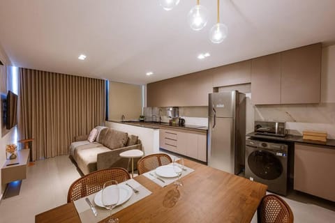Kitchen or kitchenette, Living room, stove, washing machine