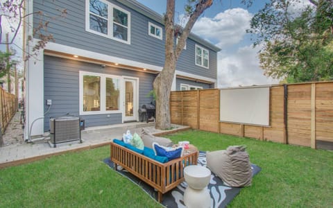Property building, Patio, Seating area, Evening entertainment