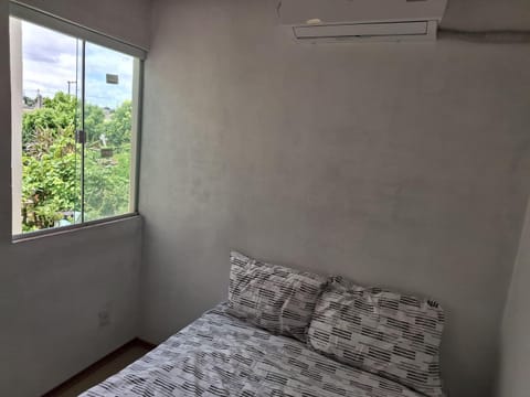 Bed, air conditioner