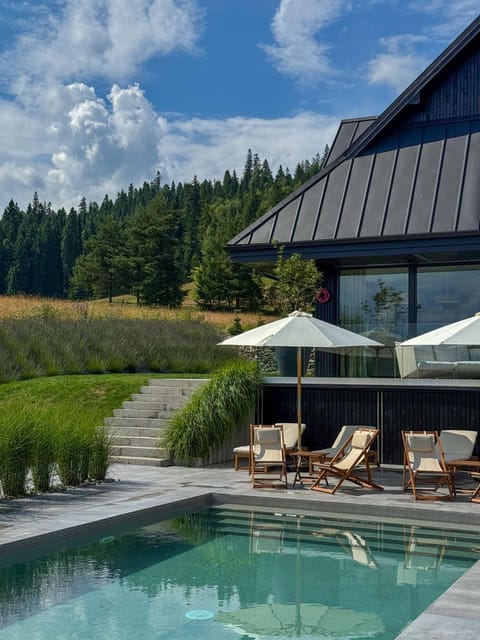 Spring, Natural landscape, Garden view, Pool view, Swimming pool, sunbed