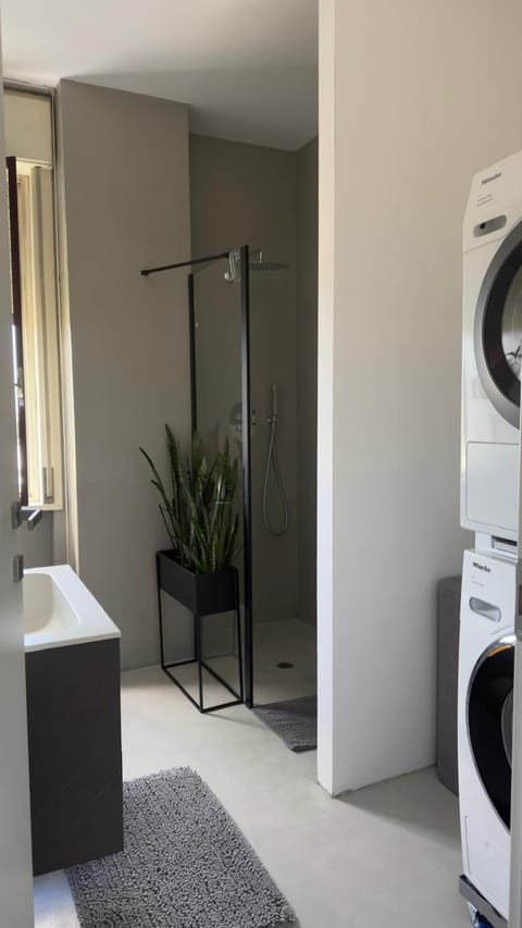 Shower, Bathroom, laundry, washing machine, dryer