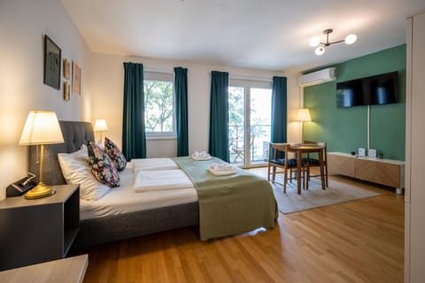 Bed, TV and multimedia, Living room, Photo of the whole room, Seating area, air conditioner