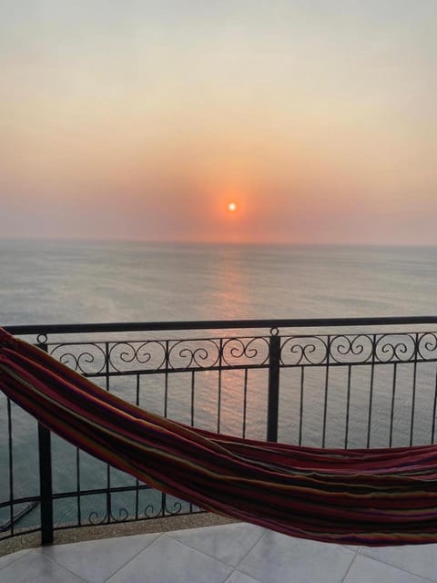 View (from property/room), Balcony/Terrace, Sea view, Sunset