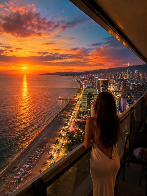 Nearby landmark, People, Natural landscape, Bird's eye view, View (from property/room), Balcony/Terrace, City view, Sea view, Sunrise, Sunset, group of guests