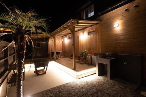 Property building, Night, Balcony/Terrace