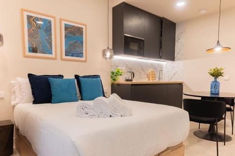 Bed, Kitchen or kitchenette, Photo of the whole room, Dining area, Bedroom