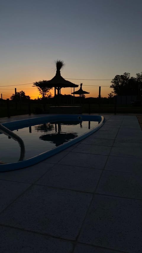 Pool view, Sunset