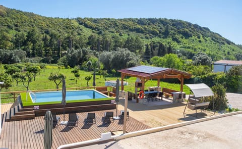 Day, Natural landscape, Garden, Mountain view, Pool view, Swimming pool, sunbed