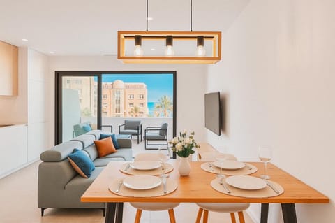 Living room, Seating area, Dining area, Sea view