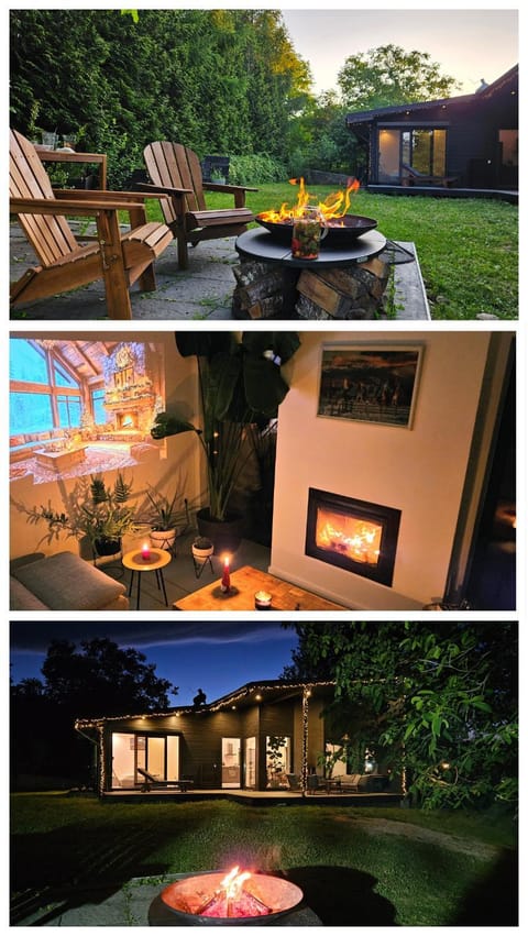 Property building, fireplace