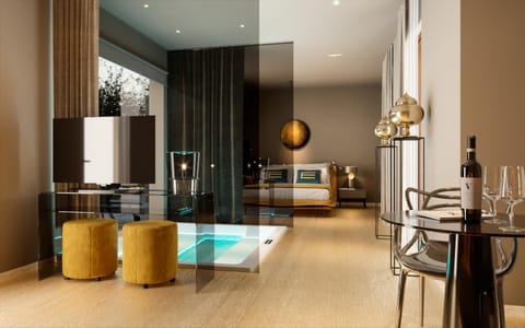 Hot Tub, Bedroom, Pool view