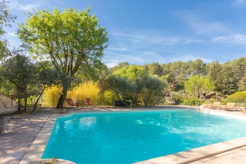 Property building, Living room, Swimming pool