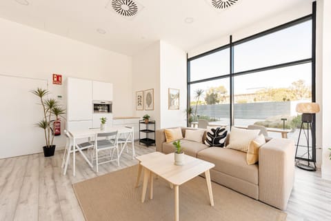 View (from property/room), Living room, Seating area, Dining area