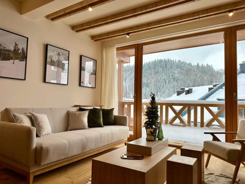 Living room, Seating area, Mountain view