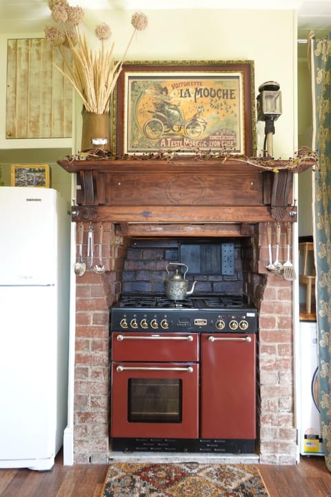 Kitchen or kitchenette, oven, stove