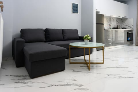 Kitchen or kitchenette, Living room, Seating area, oven