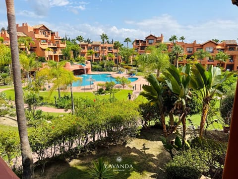 Natural landscape, Garden, Garden view, Pool view, Swimming pool