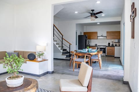 Kitchen or kitchenette, Living room, Dining area