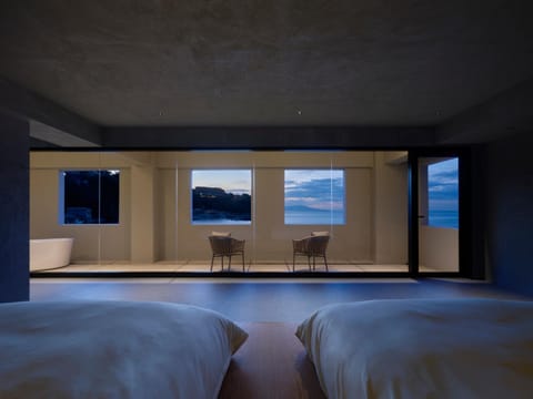 Bed, Natural landscape, Balcony/Terrace, Bedroom