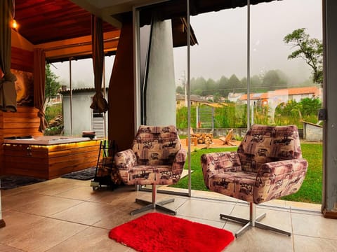 Patio, Living room, Seating area, Garden view