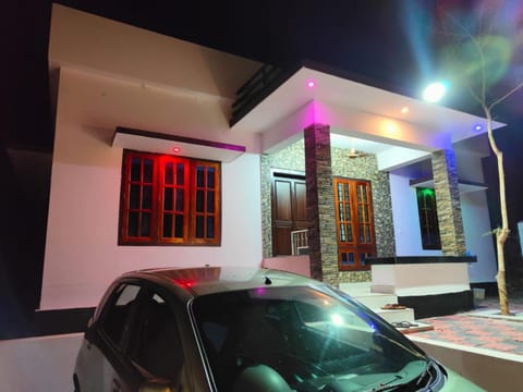 Property building, Facade/entrance, Night, Parking