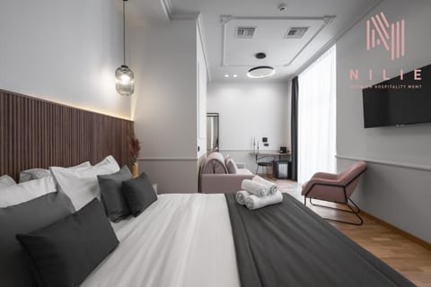 Bed, TV and multimedia, Photo of the whole room, Seating area, Bedroom, air conditioner