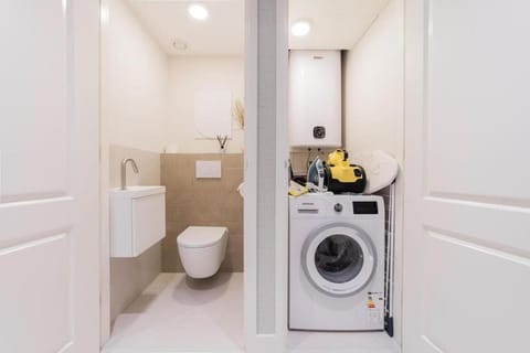 Toilet, washing machine