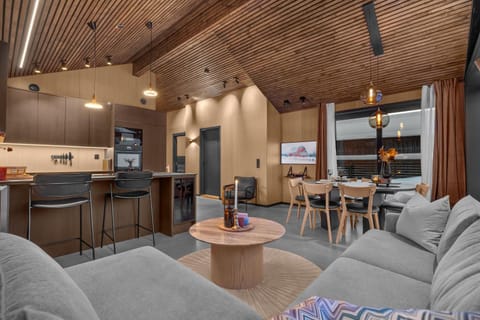 Living room, kitchen