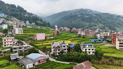 Property building, Nearby landmark, Spring, Day, Natural landscape, Bird's eye view, City view, Mountain view