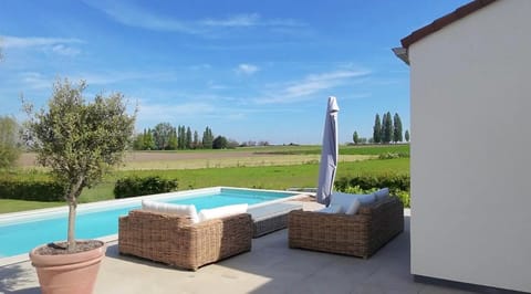 Patio, Natural landscape, Garden, Garden view, Pool view, Swimming pool, sunbed