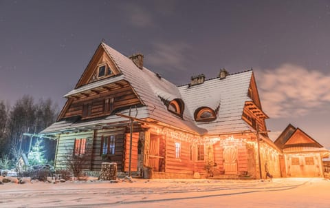 Property building, Night, Winter