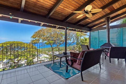 Balcony/Terrace, Seating area, Sea view, fireplace