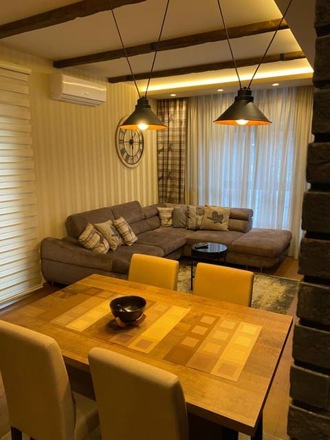 Living room, Seating area, Dining area, air conditioner