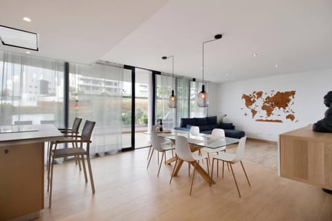 Living room, Seating area, Dining area