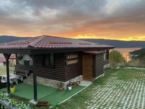Property building, Natural landscape, Mountain view, Sunset