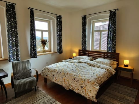 Bed, Living room, Photo of the whole room, Seating area, Bedroom