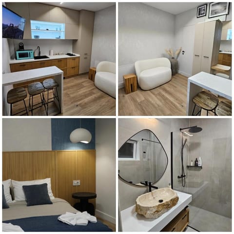 Bed, TV and multimedia, Kitchen or kitchenette, Photo of the whole room, Bedroom