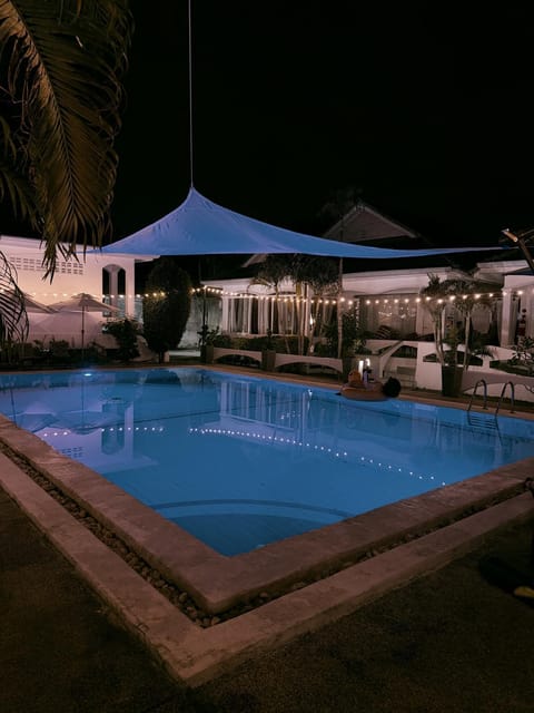 Property building, Night, Pool view, Swimming pool